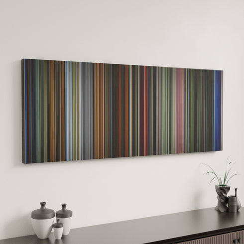 Tokyo Godfathers canvas art in modern interior - movie color palette