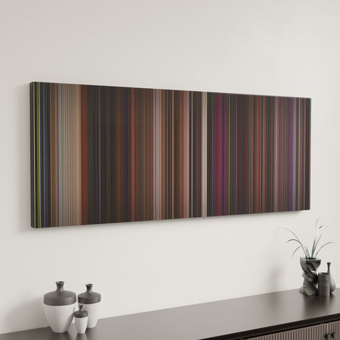 Super Mario Bros canvas art in modern interior - movie color palette