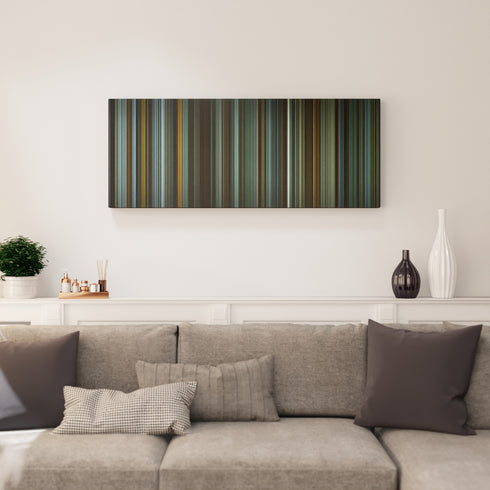 Living room interior with The Girl with the Dragon Tattoo Frome on the wall