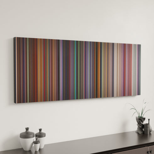Akira canvas art in modern interior - movie color palette
