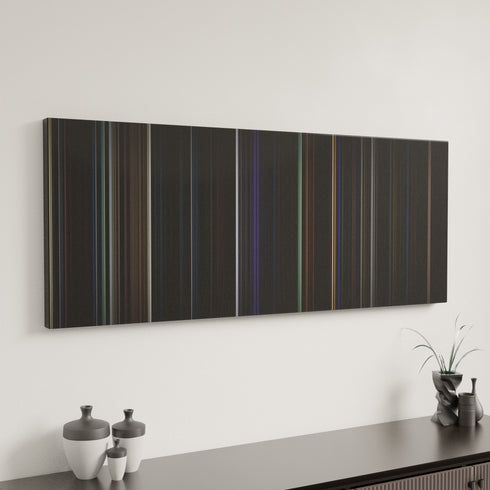Watchmen: A God Walks into Abar canvas art in modern interior - movie color palette