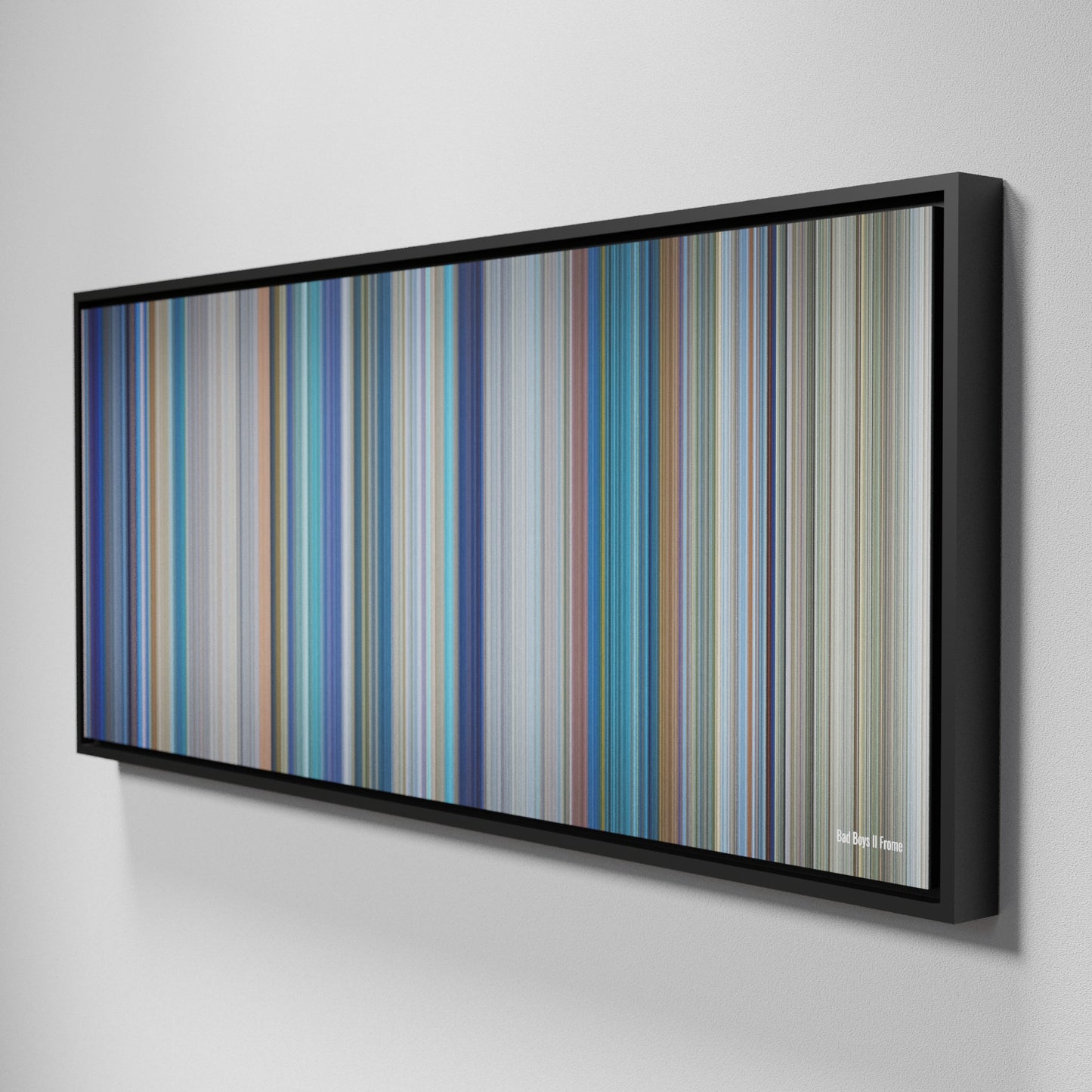 Side view of Framed Buff's of Bad Boys II Frome on the wall