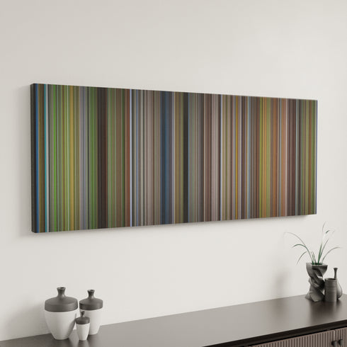 The New World canvas art in modern interior - movie color palette