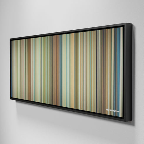 Side view of Framed Buff's of Whisper of the Heart Frome on the wall