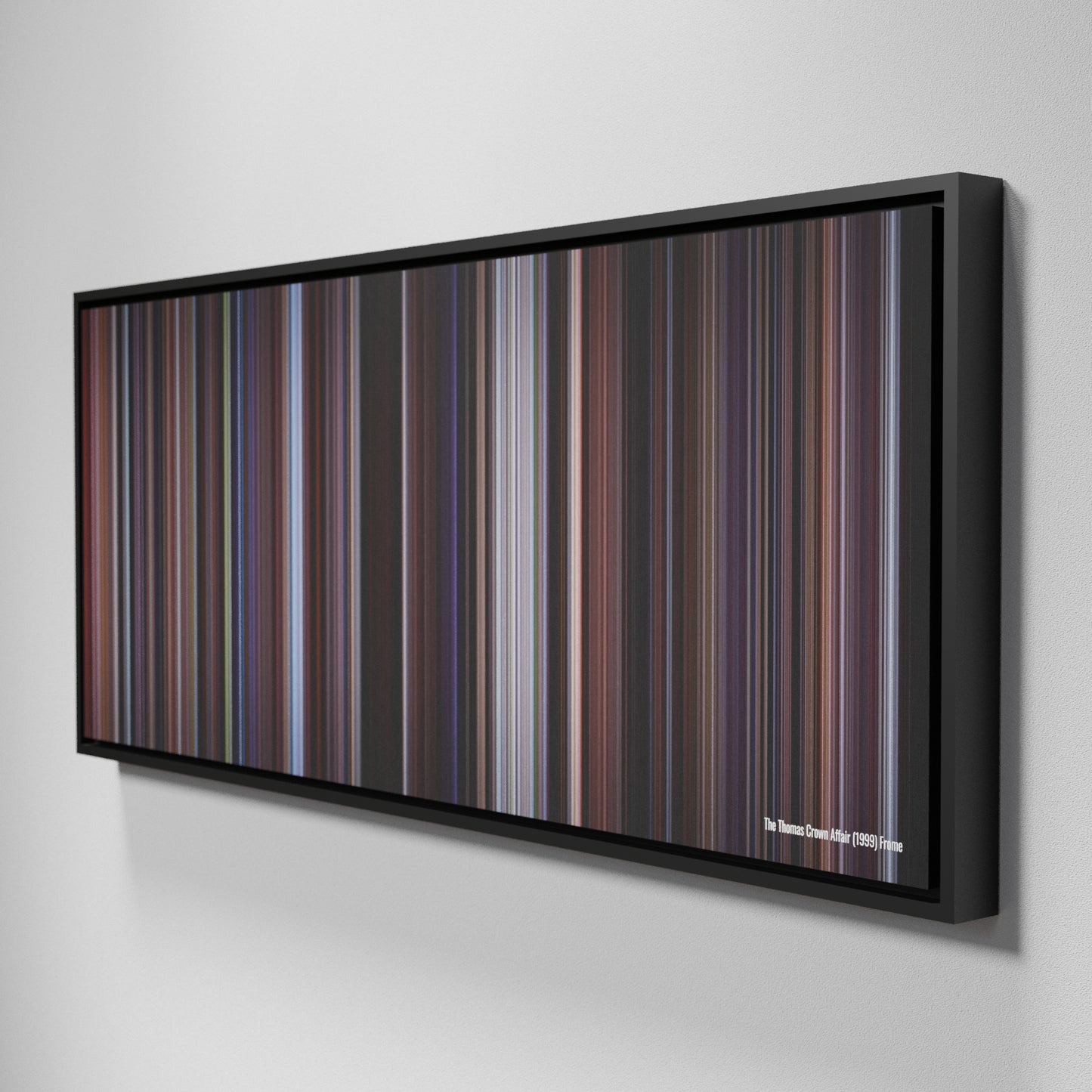 Side view of Framed Buff's of The Thomas Crown Affair Frome on the wall