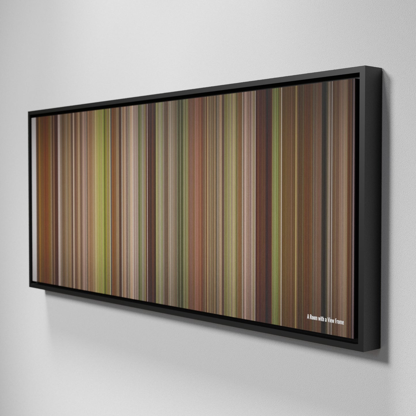 Side view of Framed Buff's of A Room with a View Frome on the wall