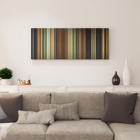 Living room interior with The Last Five Years Frome on the wall