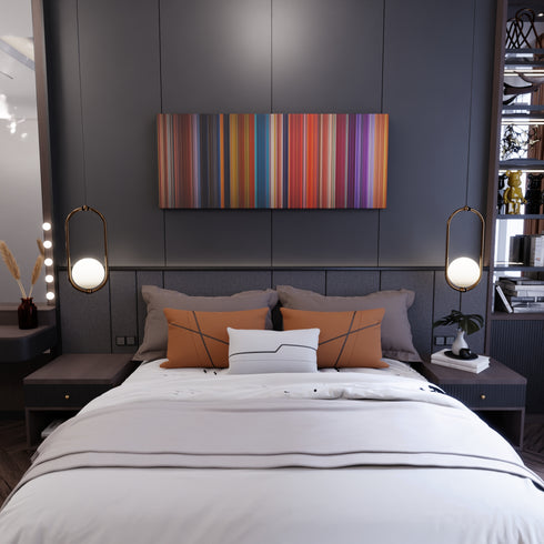 Bedroom interior with Brother Bear Frome on the wall