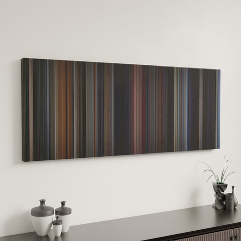 The Fly canvas art in modern interior - movie color palette