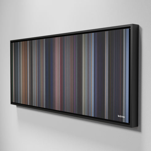 Side view of Framed Buff's of The Fly Frome on the wall