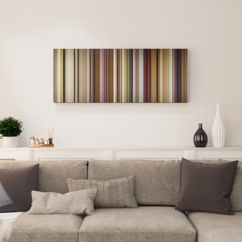 Living room interior with Yesterday Frome on the wall