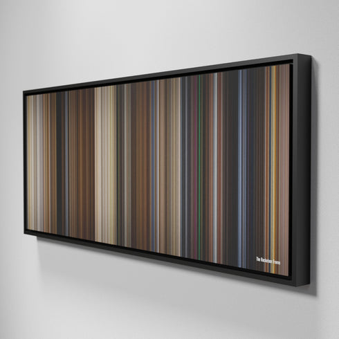 Side view of Framed Buff's of The Rocketeer Frome on the wall