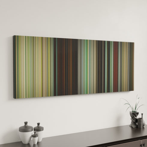 Atonement canvas art in modern interior - movie color palette