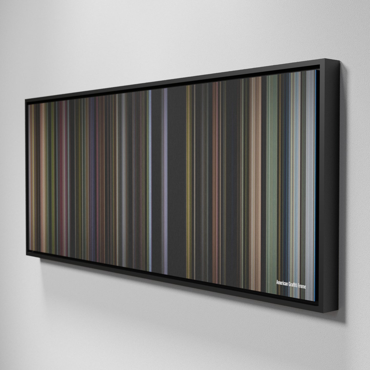 Side view of Framed Buff's of American Graffiti Frome on the wall