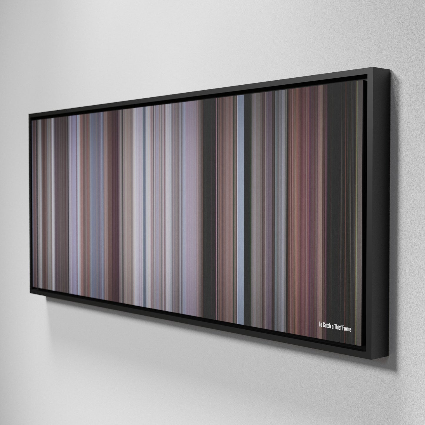 Side view of Framed Buff's of To Catch a Thief Frome on the wall