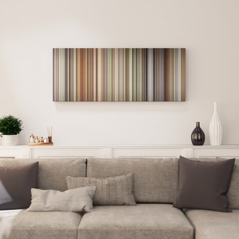 Living room interior with Enigma Frome on the wall