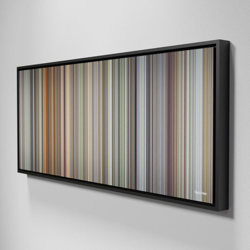 Side view of Framed Buff's of Enigma Frome on the wall