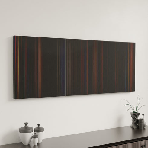 Dracula canvas art in modern interior - movie color palette