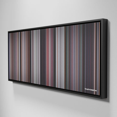 Side view of Framed Buff's of The Long Kiss Goodnight Frome on the wall