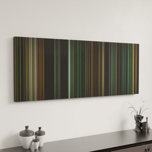 Green Lantern canvas art in modern interior - movie color palette