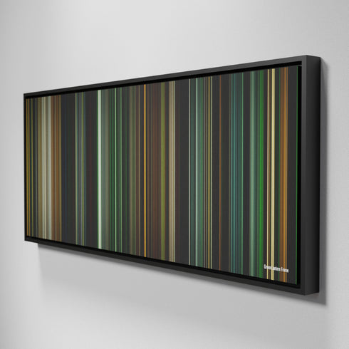 Side view of Framed Buff's of Green Lantern Frome on the wall