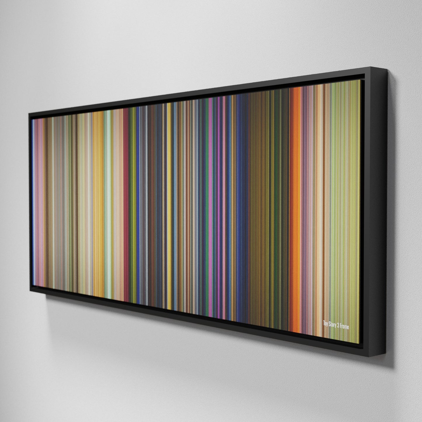 Side view of Framed Buff's of Toy Story 3 Frome on the wall