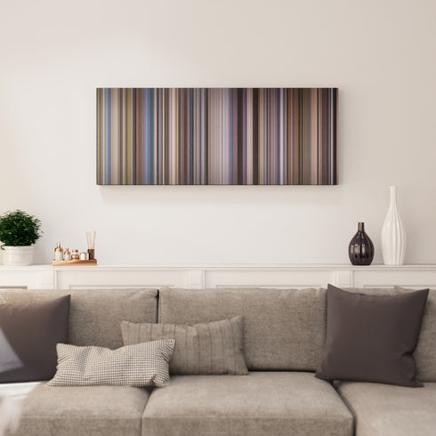 Living room interior with Outbreak Frome on the wall