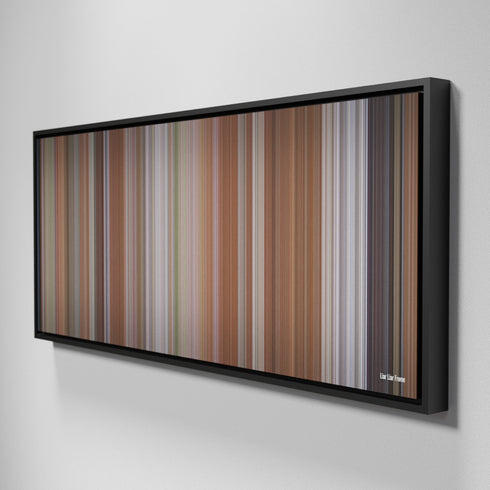 Side view of Framed Buff's of Liar Liar Frome on the wall