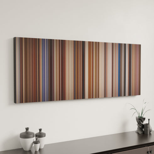 Holes canvas art in modern interior - movie color palette