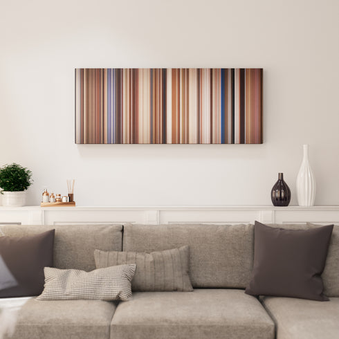 Holes canvas print in living room - film wall decor