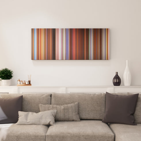 Living room interior with Charlie's Angels Frome on the wall