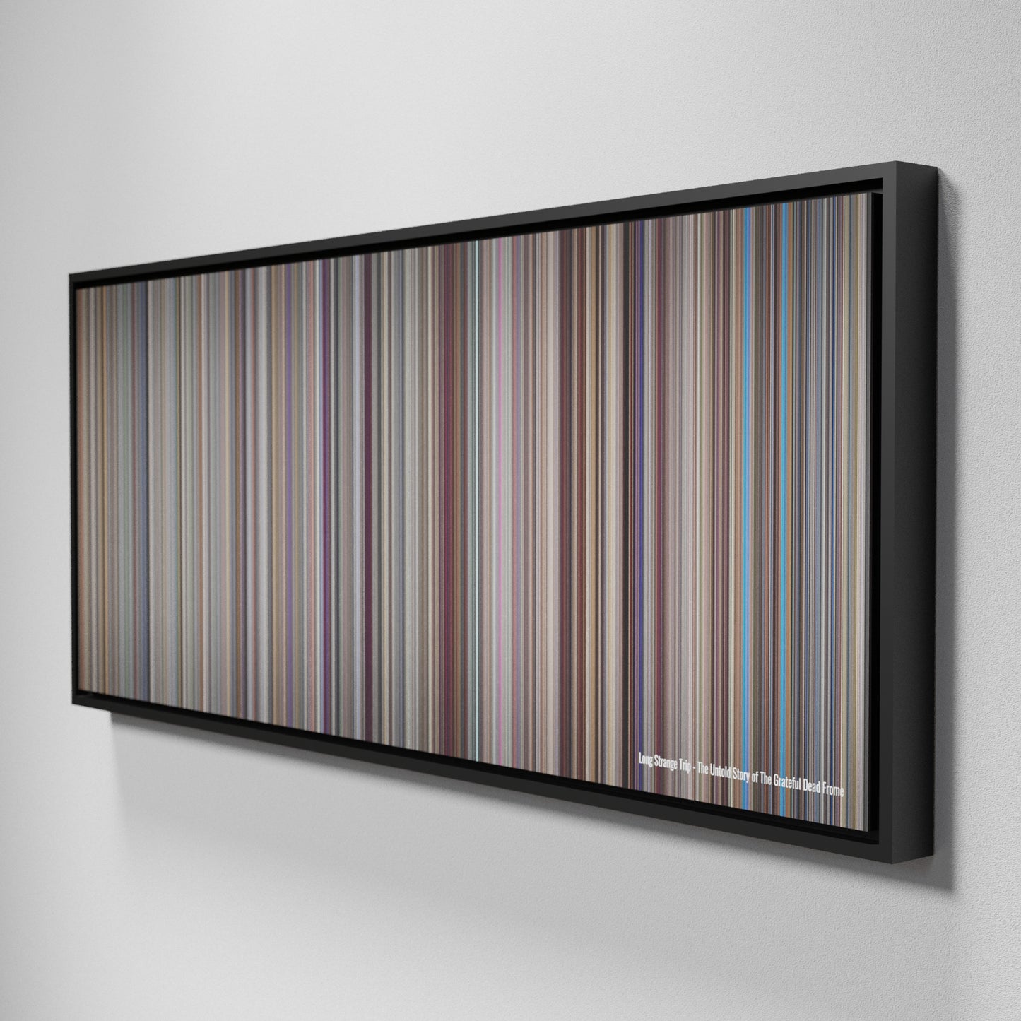 Side view of Framed Buff's of Long Strange Trip - The Untold Story of The Grateful Dead Frome on the wall