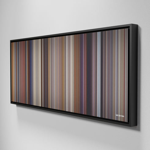 Side view of Framed Buff's of Curly Sue Frome on the wall