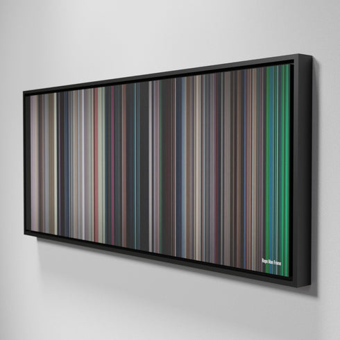 Side view of Framed Buff's of Repo Man Frome on the wall