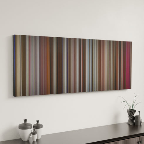 Up in Smoke canvas art in modern interior - movie color palette