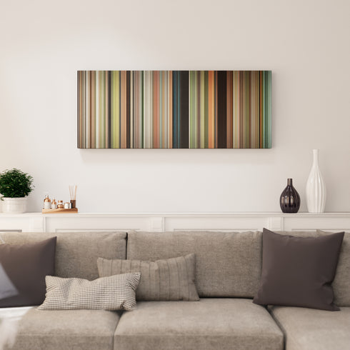 Living room interior with Safety Not Guaranteed Frome on the wall