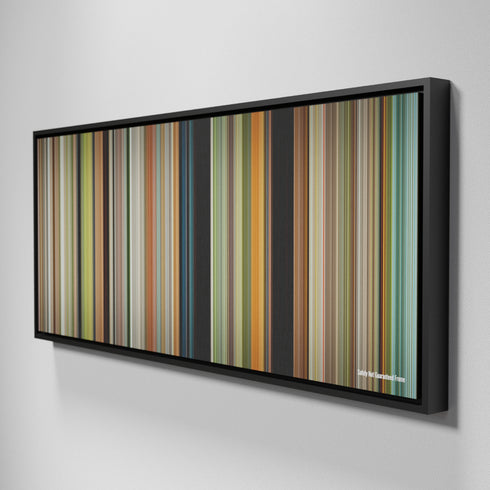 Side view of Framed Buff's of Safety Not Guaranteed Frome on the wall