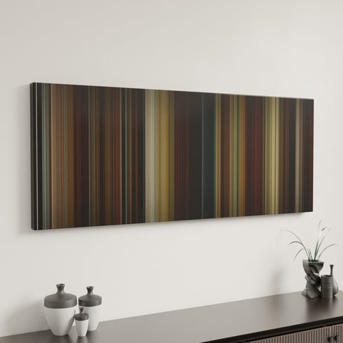 Seeking A Friend for the End of the World canvas art in modern interior - movie color palette