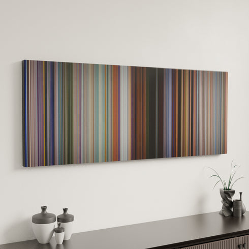 Cars 3 canvas art in modern interior - movie color palette
