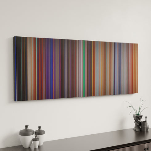 Cars 2 canvas art in modern interior - movie color palette