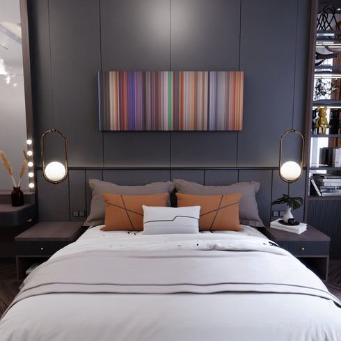 Bedroom interior with Cars 2 Frome on the wall