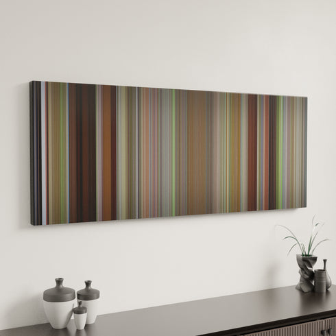 Boyhood canvas art in modern interior - movie color palette