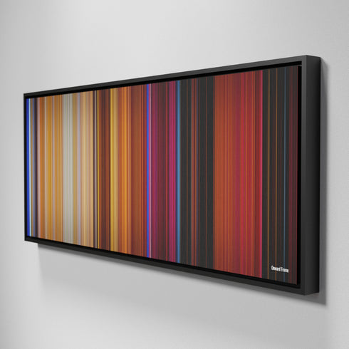 Side view of Framed Buff's of Onward Frome on the wall