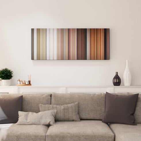 Living room interior with Raw Force Frome on the wall