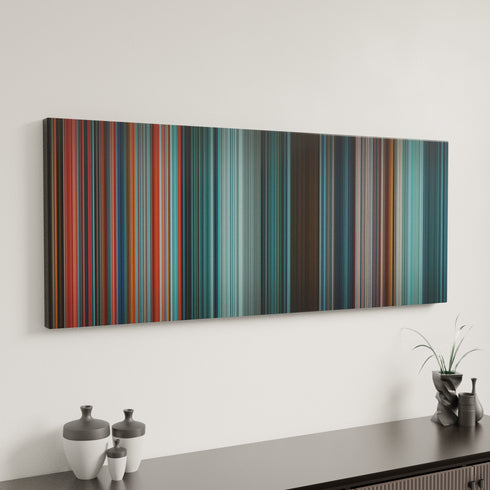 Star Trek Into Darkness canvas art in modern interior - movie color palette