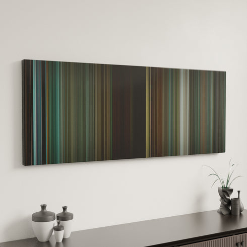 The Rum Diary canvas art in modern interior - movie color palette
