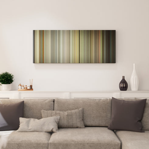 Living room interior with The World's End Frome on the wall