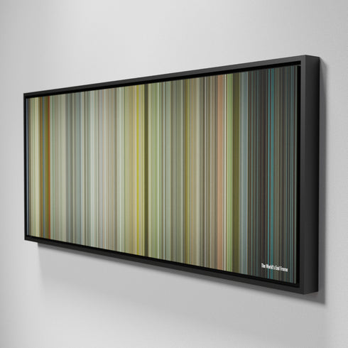 Side view of Framed Buff's of The World's End Frome on the wall