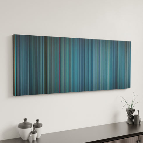 Phonebooth canvas art in modern interior - movie color palette