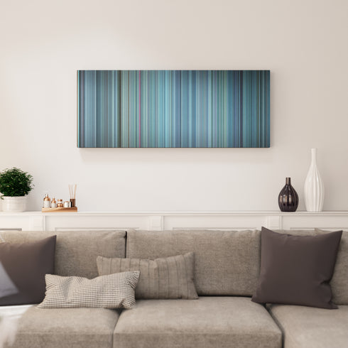 Phonebooth canvas print in living room - film wall decor